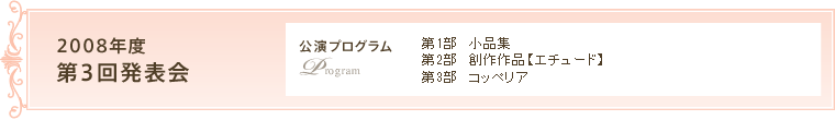 2008年度　第3回発表会